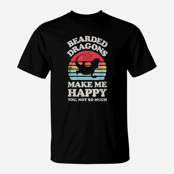 Bearded Dragons Make Me Happy You Not So Much Funny Vintage T-Shirt