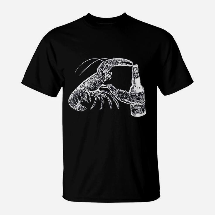 Beer Drinking Lobster Craft Beer Beach Vacation Gift T-Shirt