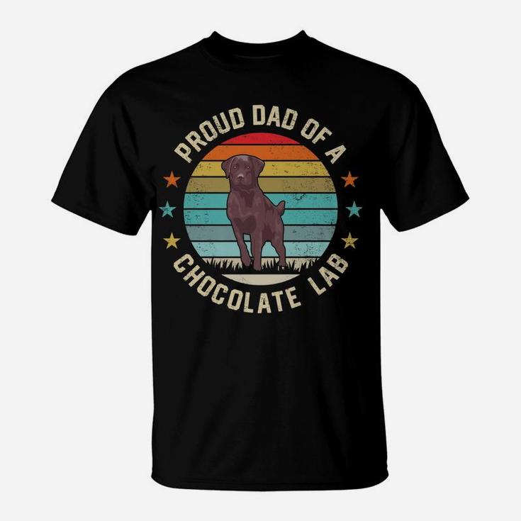Best Chocolate Lab Dad Dog Lover Brown Labrador Retriever T-Shirt