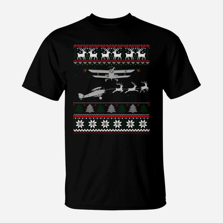 Best Christmas Thanksgiving Gift Pilots Aviation Ugly Sweatshirt T-Shirt