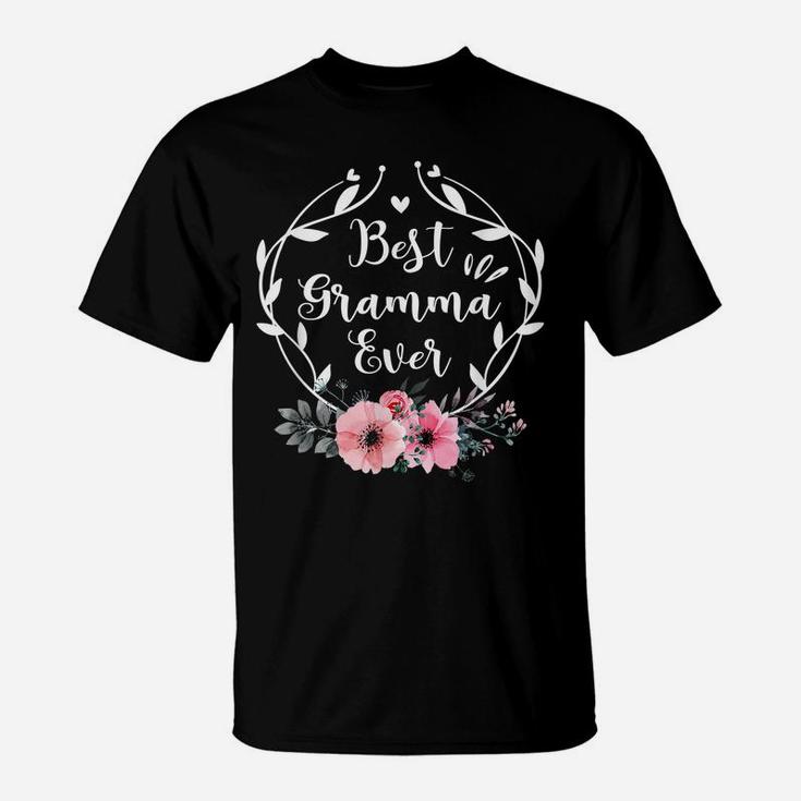Best Gramma Ever Mother's Day Gift Flower Grandma T-Shirt