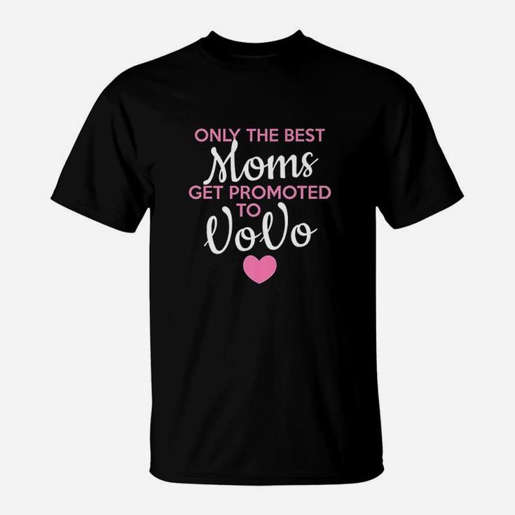 Best Moms Get Promoted To Vovo Grandma T-Shirt