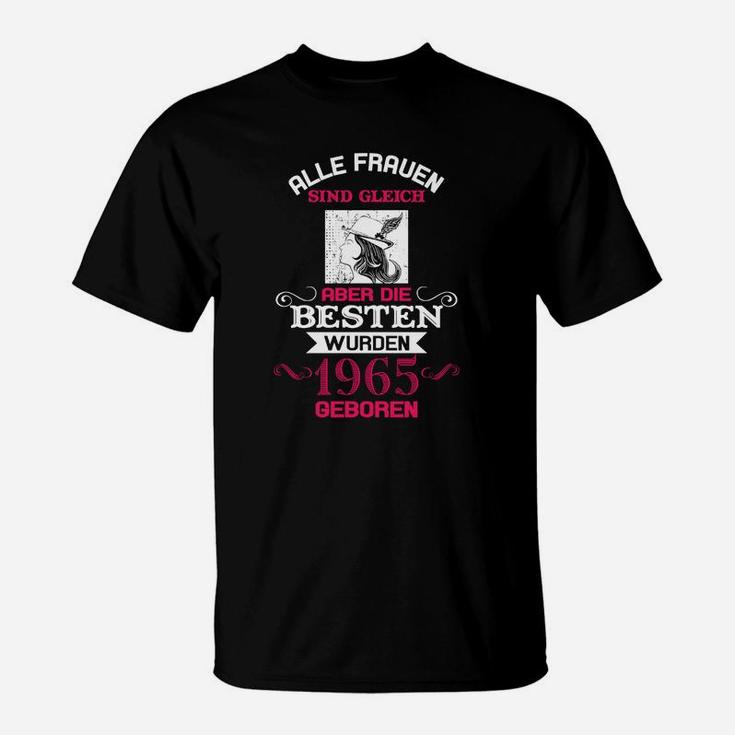 Beste Frauen Jahrgang 1965 T-Shirt, Trendiges Tee für Geburtstagsfeier