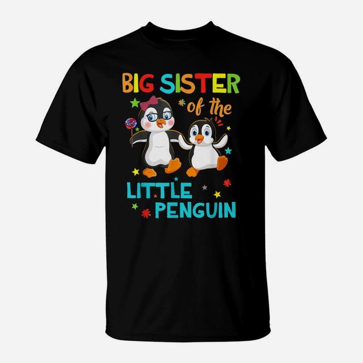 Big Sister Of Little Penguin Birthday Family Shirts Matching T-Shirt