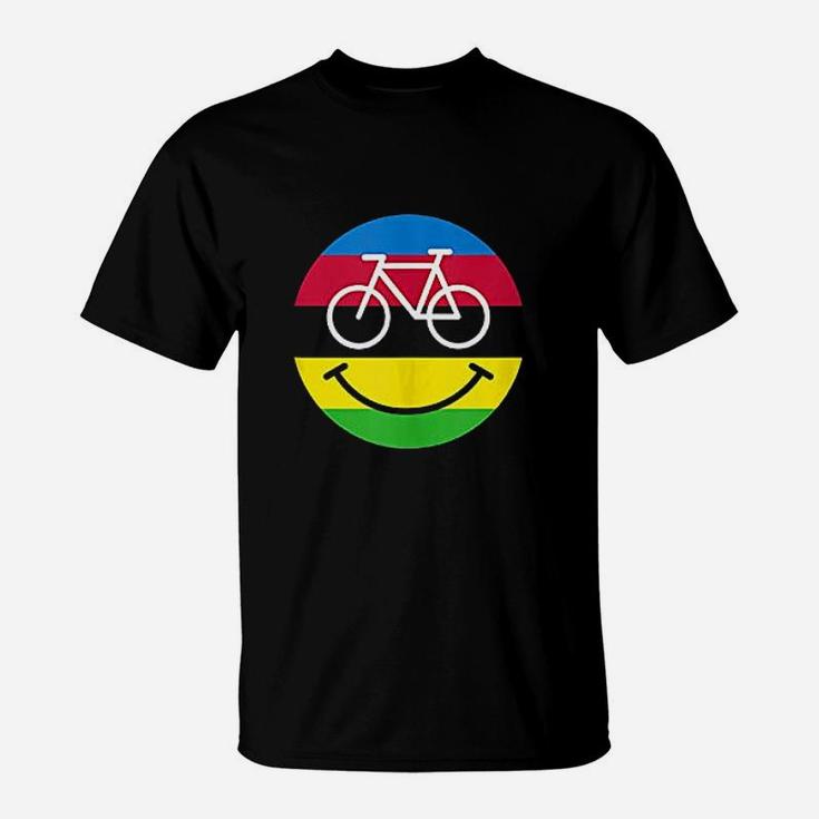Bike Smiley Face World Champion Road Bicycle Smile Cyclist T-Shirt