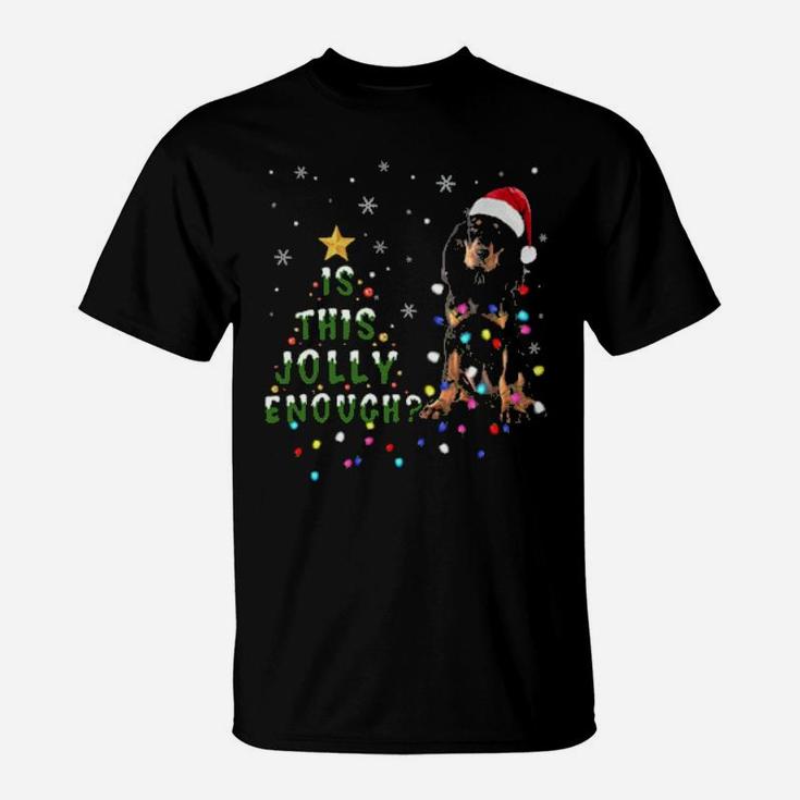 Black And Tan Coonhound Santa T-Shirt