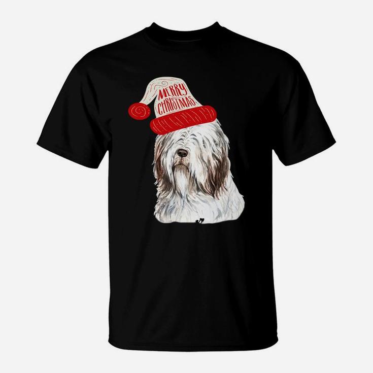 Black Base Bearded Collie Christmas Gift For Dog Lovers Sweatshirt T-Shirt