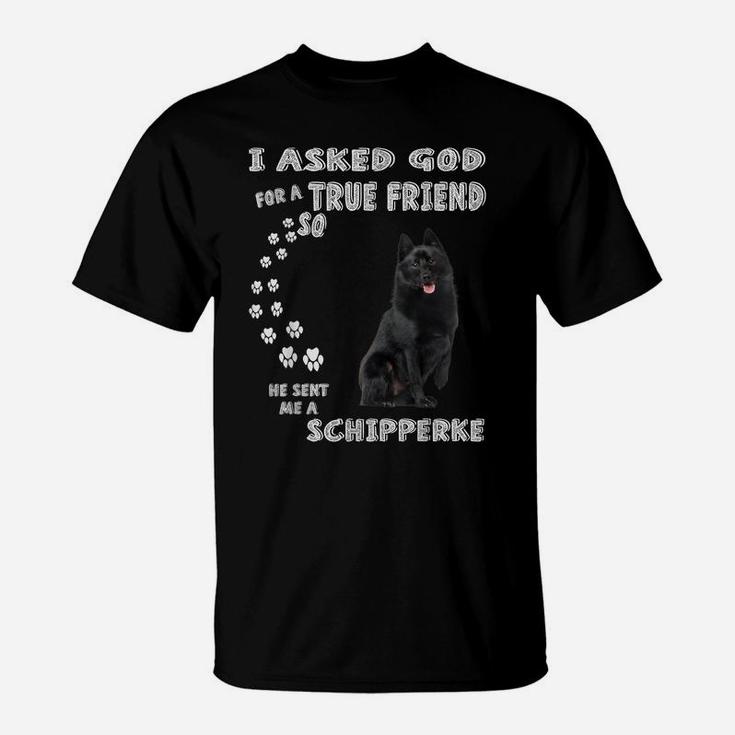 Black Sheepdog Dog Quote Mom Dad Costume, Cute Schipperke T-Shirt