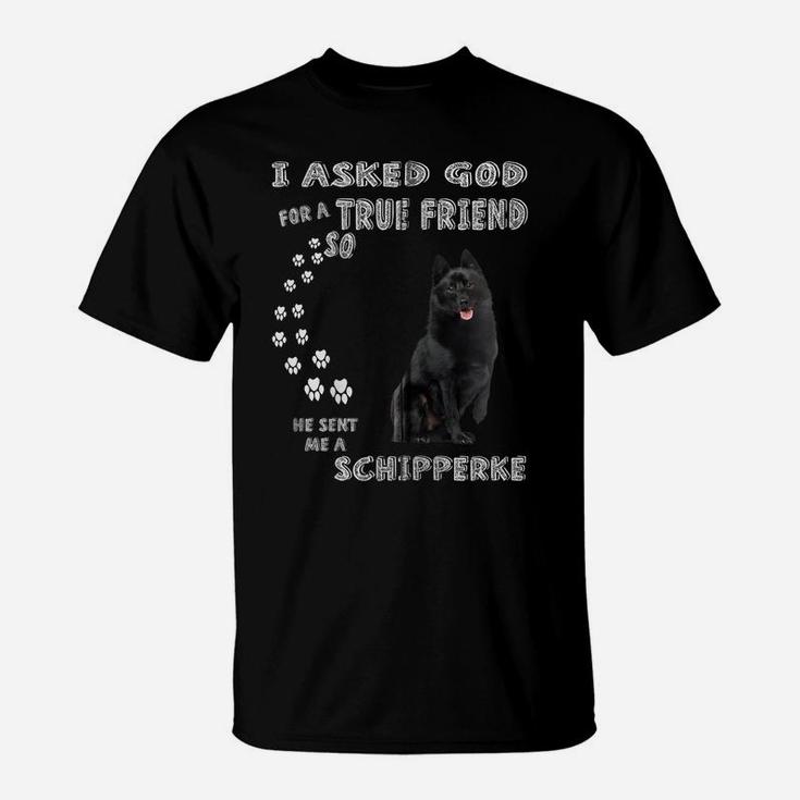 Black Sheepdog Dog Quote Mom Dad Costume, Cute Schipperke Zip Hoodie T-Shirt