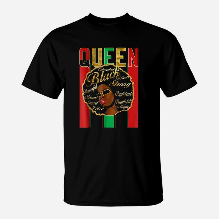 Black Woman Afro Word Art Natural Hair T-Shirt