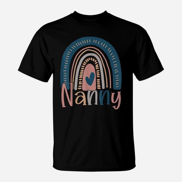 Blessed Nanny Funny Boho Cute Rainbow Family T-Shirt