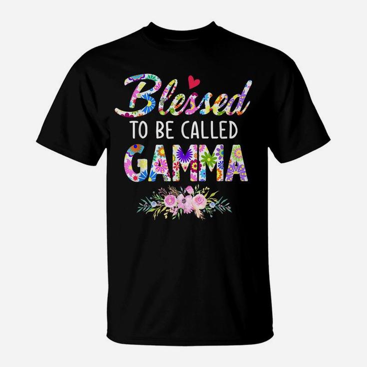 Blessed To Be Called Gamma  Flower Style T-Shirt