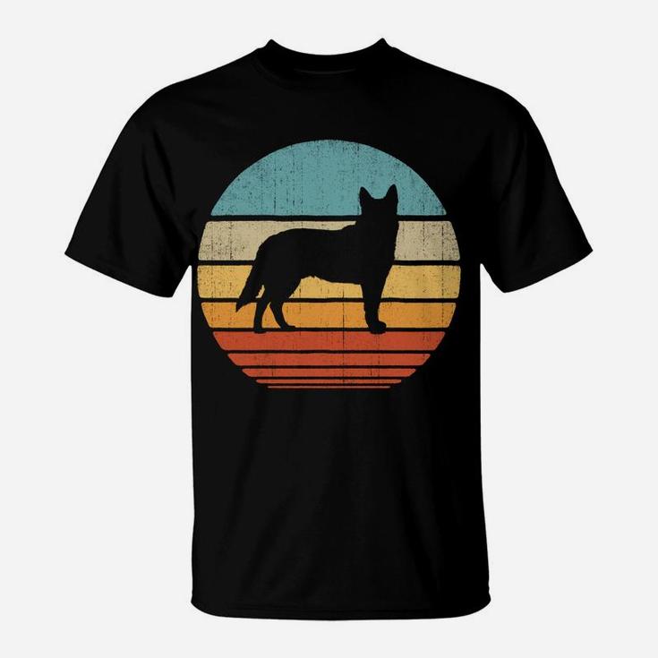 Blue Heeler Australian Cattle Dog Retro Vintage 70S Sunset Sweatshirt T-Shirt