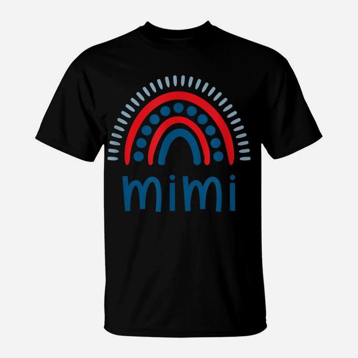 Boho Rainbow Vintage Design Mimi Funny 4Th July Gift T-Shirt