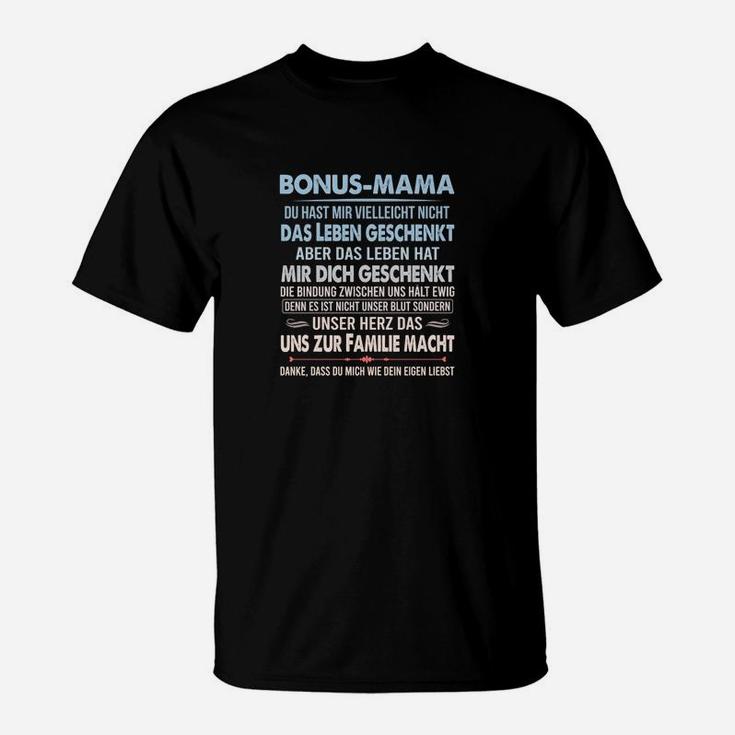 Bonus-Mama T-Shirt mit Liebevolle Nachricht für Stiefmütter