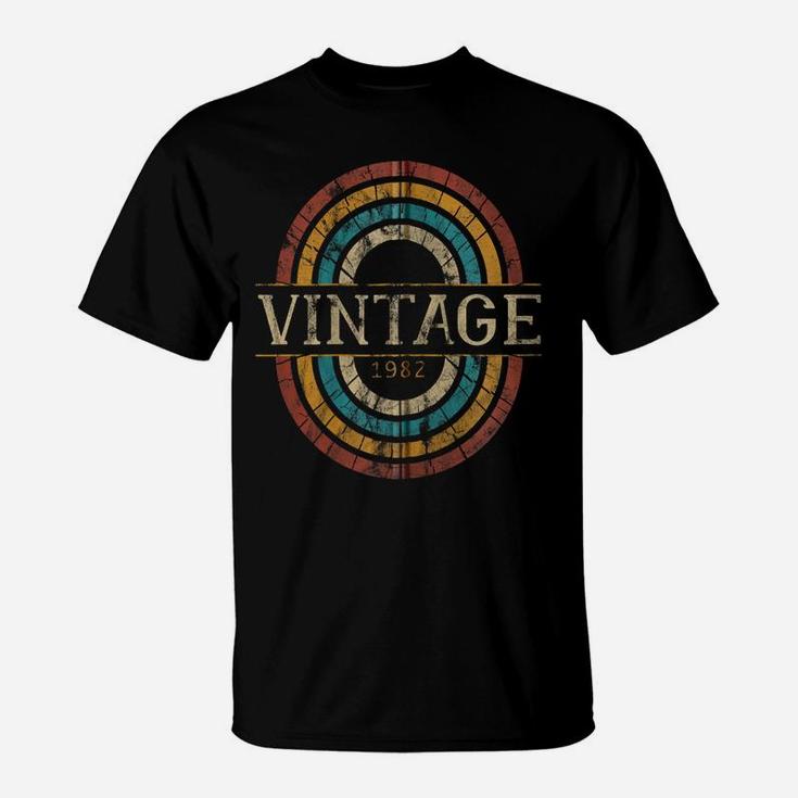 Born 1982 - Retro Vintage Birthday Zip Hoodie T-Shirt