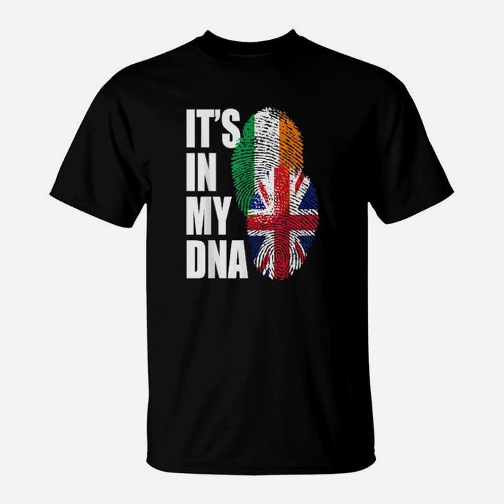 British And Irish Mix Dna Flag Heritage T-Shirt