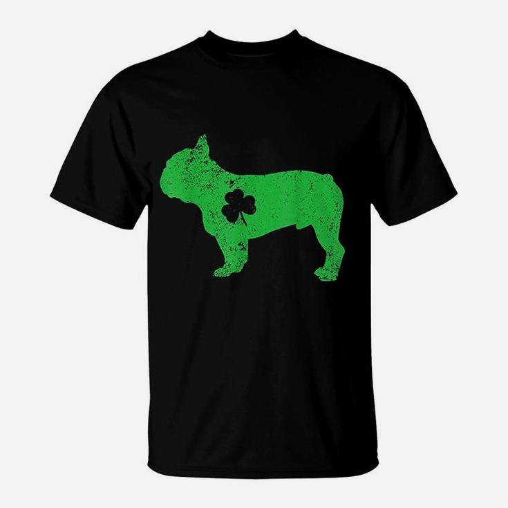 Bulldog Irish Clover St Patrick Day T-Shirt