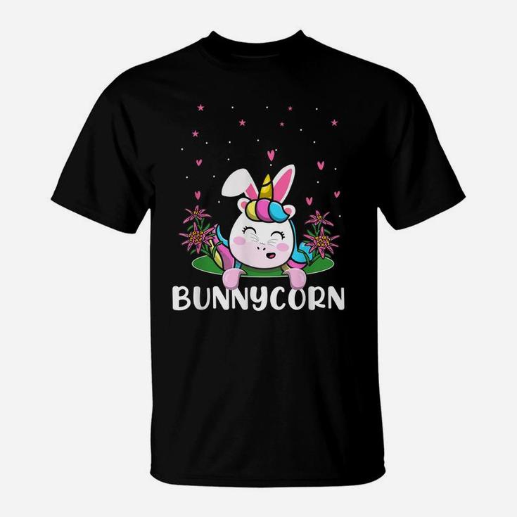 Bunnycorn Unicorn Girls Kids Funny Easter Egg Hunting T-Shirt