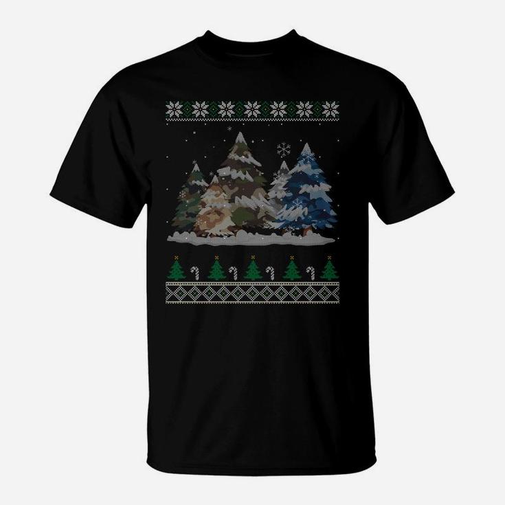 Camouflage Christmas Trees Camo Xmas Gift Sweatshirt T-Shirt