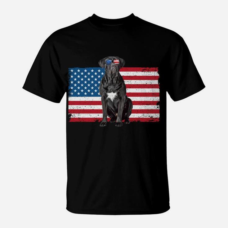 Cane Corso Dad Usa American Flag Cane Corso Dog Lover Owner T-Shirt