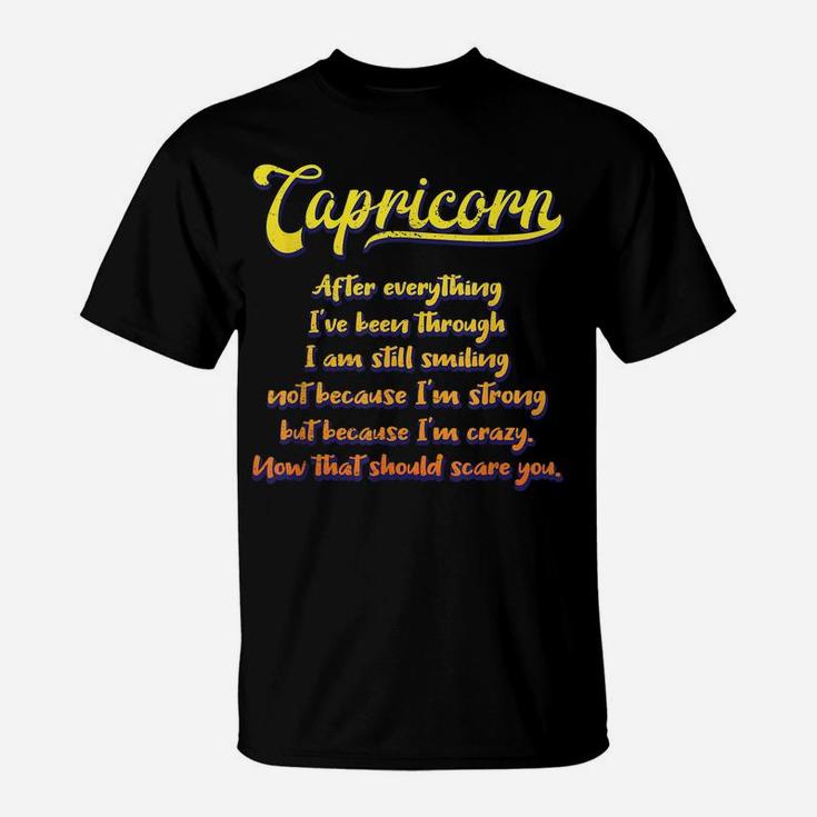 Capricorn Facts Astrology Quotes Zodiac Sign Birthday T-Shirt