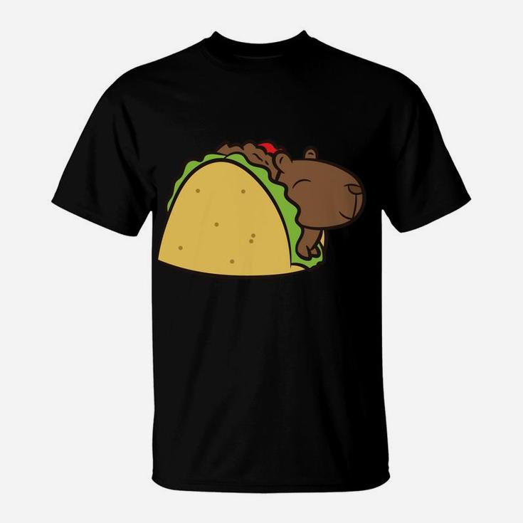 Capybara Gift Kids Tacobara Funny Capybara Tacos T-Shirt