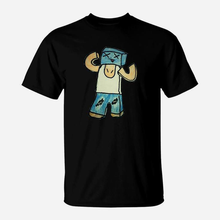 Cartoon-Affe mit Boxershorts T-Shirt, Lustiges Augenbinde-Design