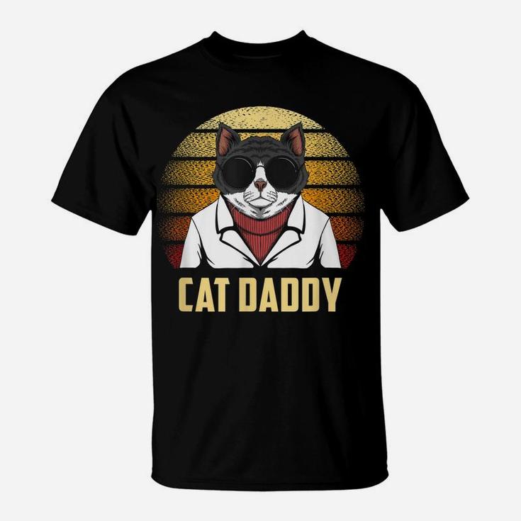 Cat Daddy Shirt Funny Retro Father Gift Best Ever Cat Dad T-Shirt