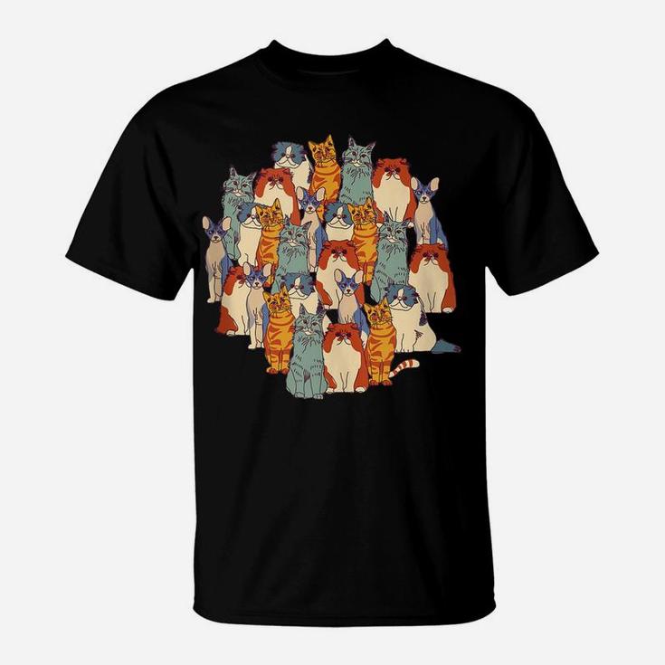 Cats Graphics Print For Cat Lovers T-Shirt
