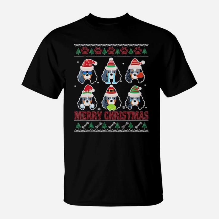 Cavalier King Charles Spaniel Ugly Santa Costume Xmas T-Shirt
