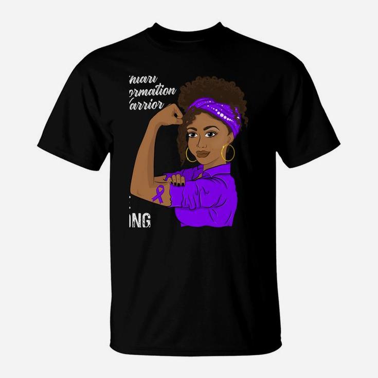 Chiari Malformation Warrior Black Girl Awareness T-Shirt