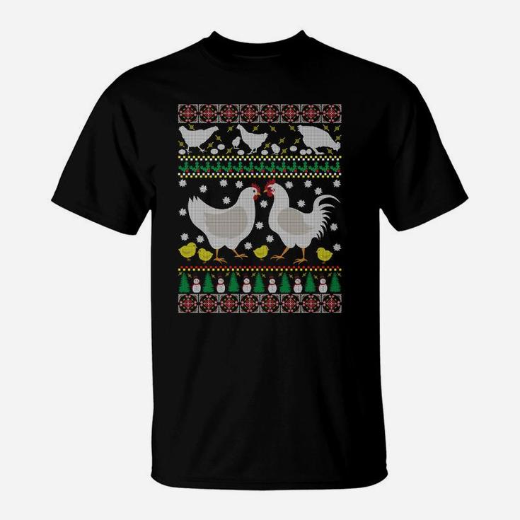 Chicken Ugly Christmas Farm Animal Funny Holiday Xmas Gift Sweatshirt T-Shirt