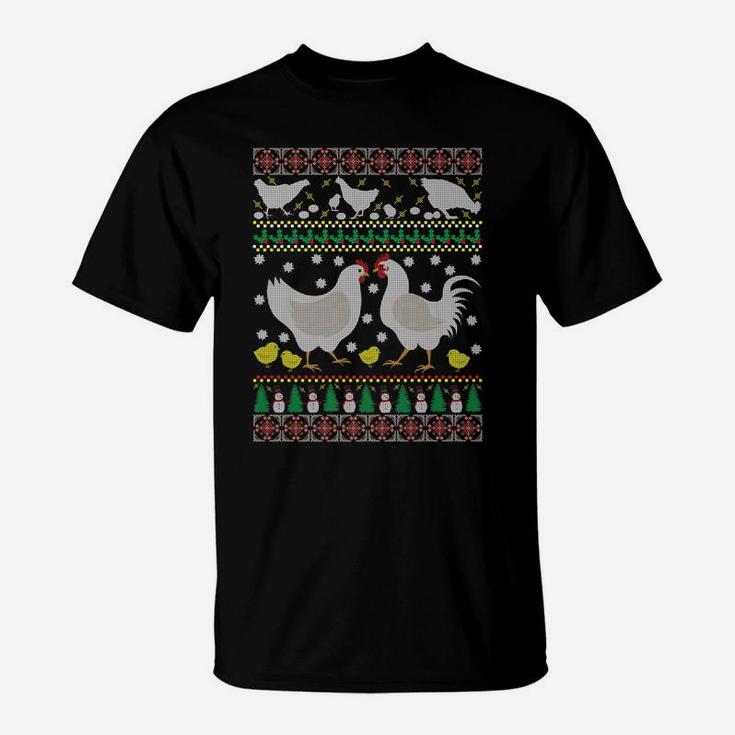 Chicken Ugly Christmas Farm Animal Funny Holiday Xmas Gift T-Shirt