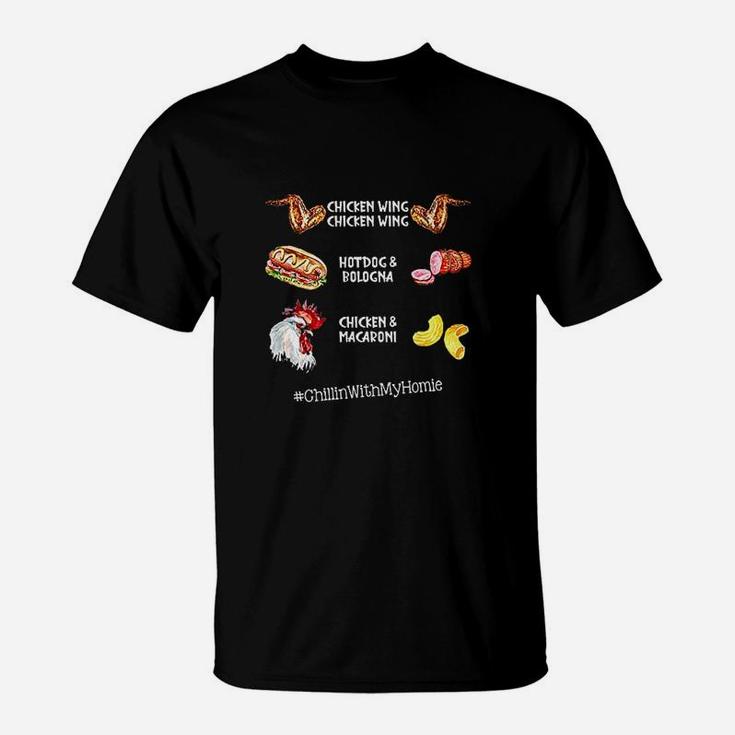 Chicken Wing Chicken Wing Hot Dog And Bologna T-Shirt