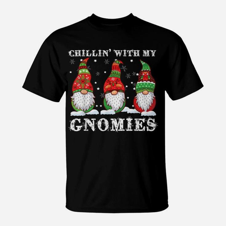 Chillin' With My Gnomies Nordic Gnome Christmas Pajama Gift T-Shirt