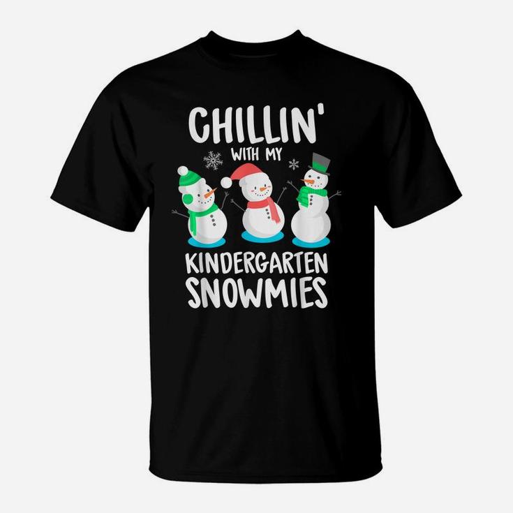 Chillin' With My Kindergarten Snowmies T-Shirt