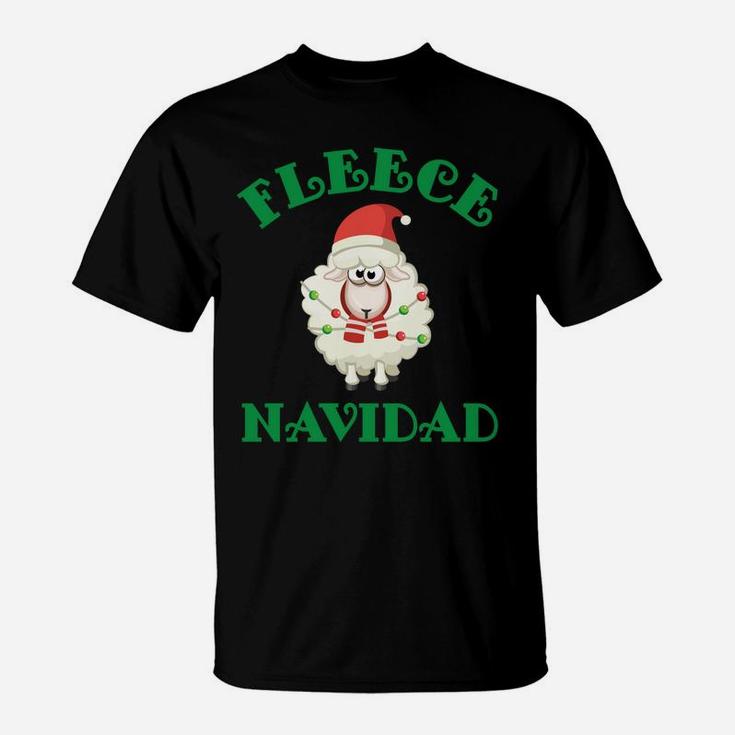 Christmas Fleece Navidad Sheep Wool Lamb Design Sweatshirt T-Shirt