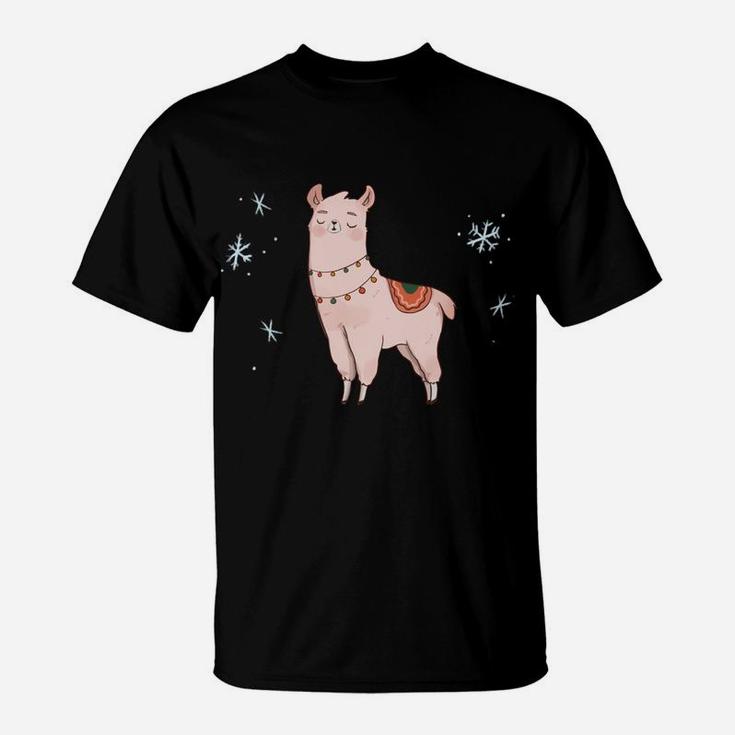 Christmas Llama Funny Cute Animal Alpaca Family Pajama Gift Sweatshirt T-Shirt