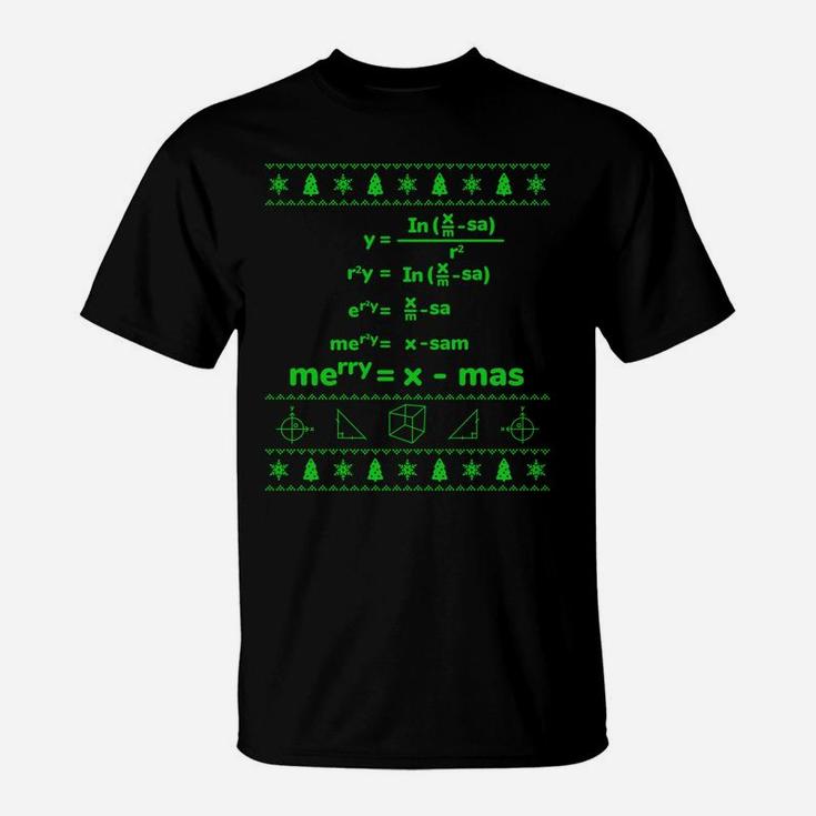 Christmas Merry Xmas Math Equation Design Sweatshirt T-Shirt