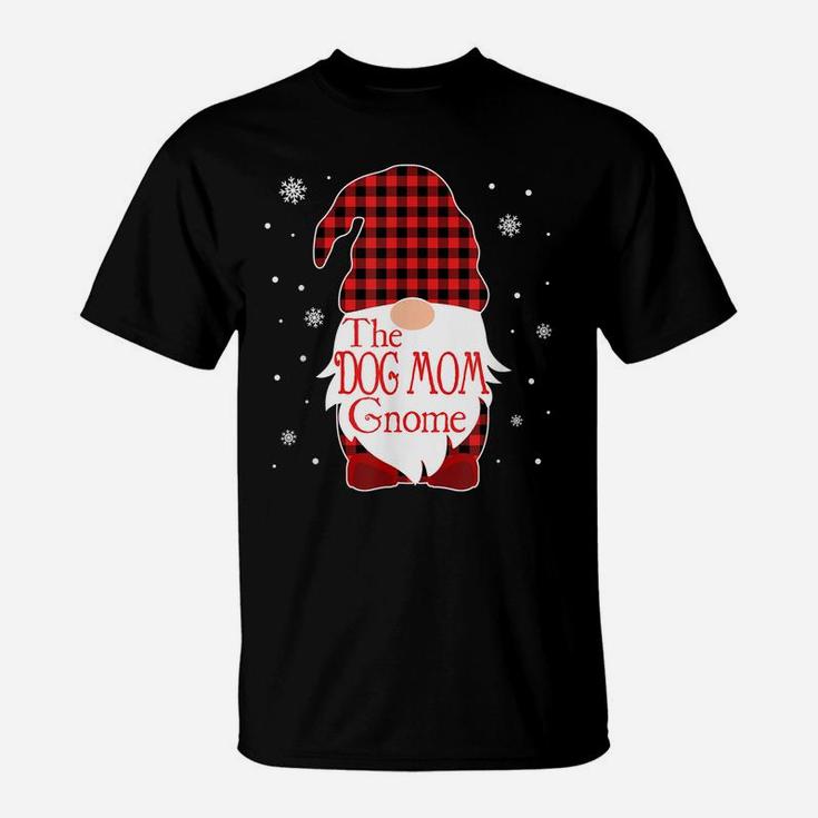 Christmas Pajama Family Gift Dog Mom Gnome Buffalo Plaid T-Shirt