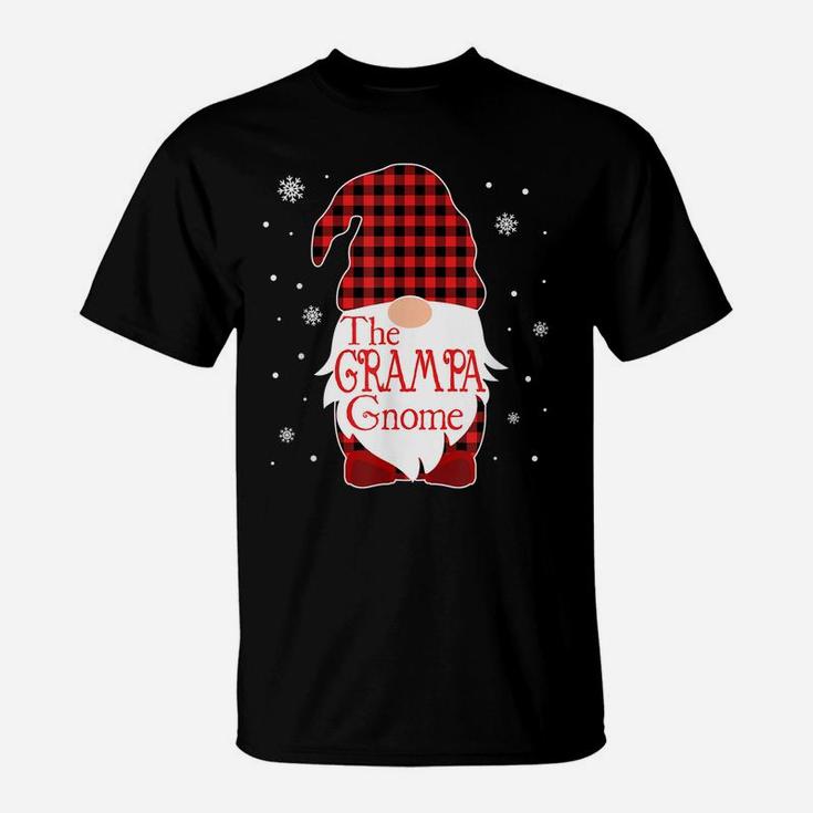 Christmas Pajama Family Gift Grampa Gnome Buffalo Plaid T-Shirt