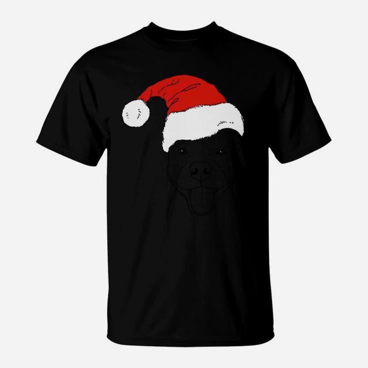 Christmas Pit Bull,Santa Pittie,Pittie Mom,Holiday Pitbull T-Shirt