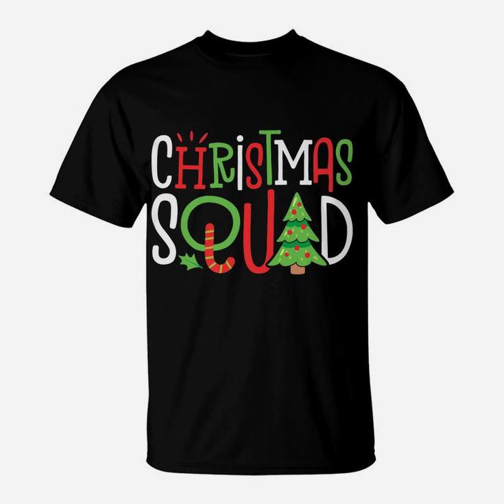 Christmas Squad Family Matching Pajamas Boys Kids Xmas Tree T-Shirt