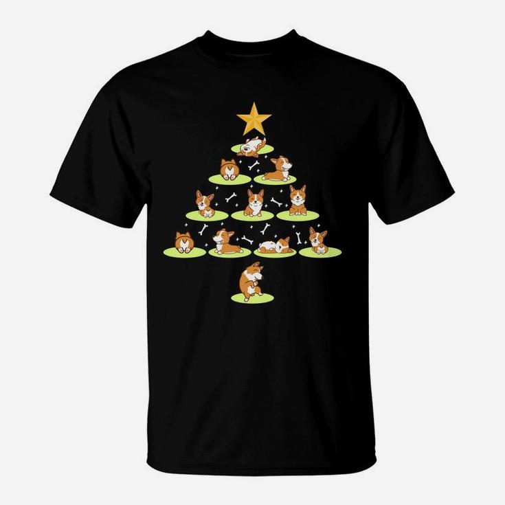 Christmas Tree Corgi Dog Breed Holiday Corgis Dog Xmas Sweatshirt T-Shirt