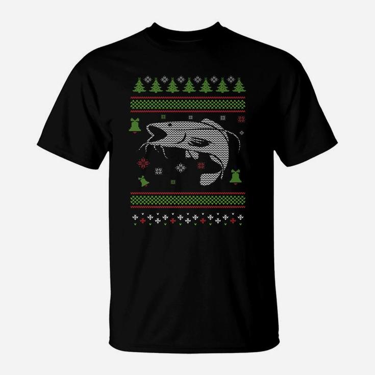 Christmas Ugly Sweater Fish Trout Bass Design T-Shirt