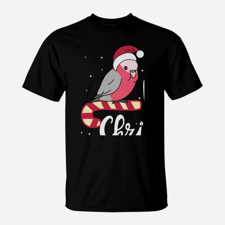 Chubby Galah Cockatoo Merry Christmas Kawaii Parrot Sweatshirt T-Shirt