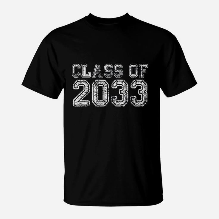 Class Of 2033 Grow With Me Graduation Year T-Shirt