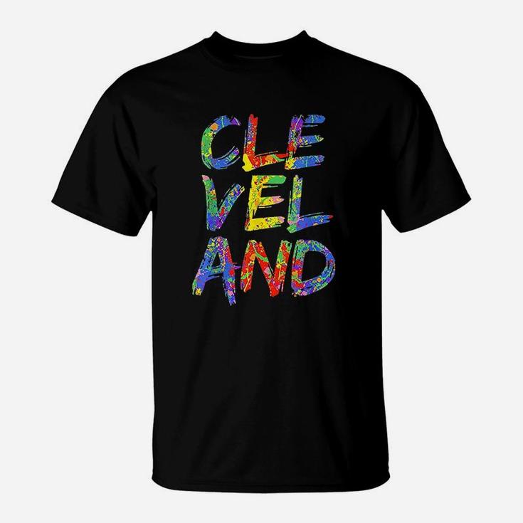 Cleveland Colorful Box City Pride Rainbow T-Shirt