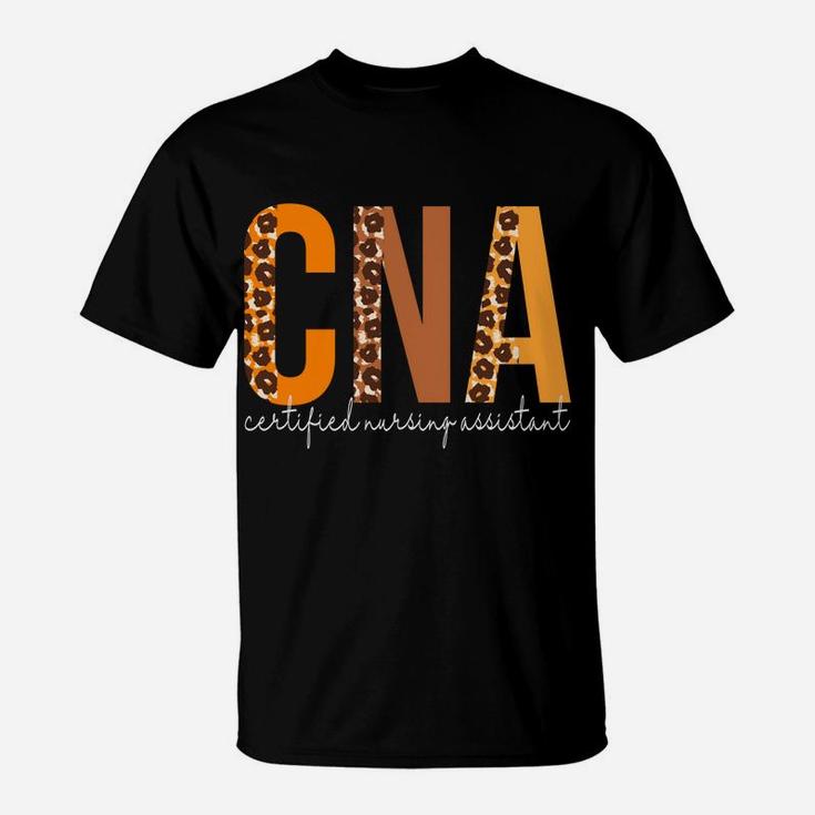 Cna Certified Nursing Assistant Leopard Fall Autumn Lovers Sweatshirt T-Shirt